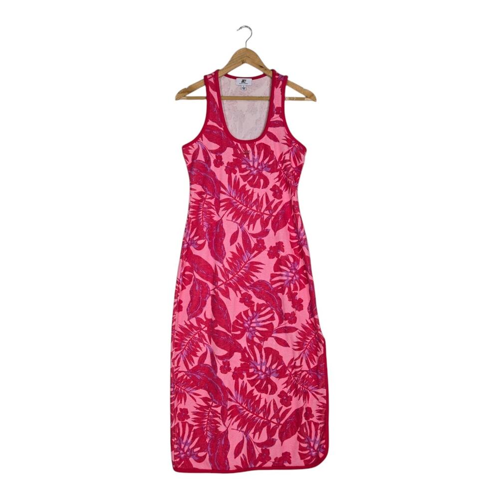 Juicy By Juicy Couture Terrycloth Maxi Dress Swim Coverup S Pink Beach Tropical